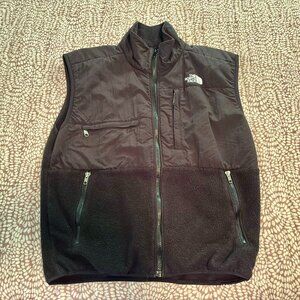 Men's Black The North Face Denali Fleece Vest - Medium